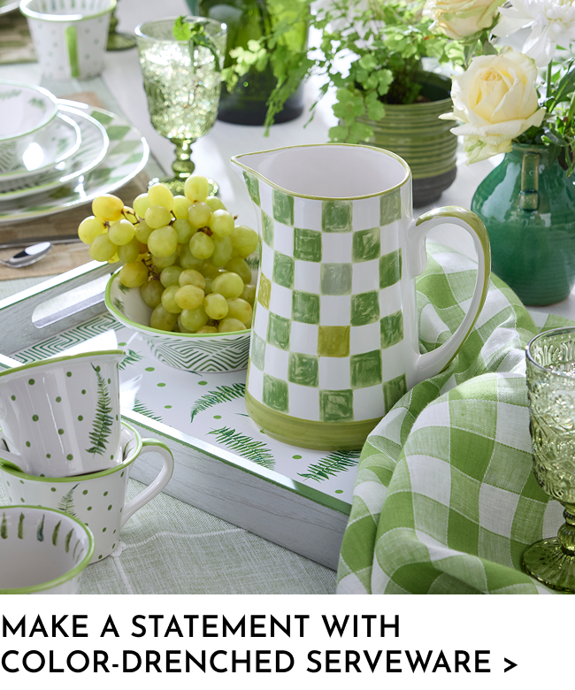 Make a statement with color drenched serveware